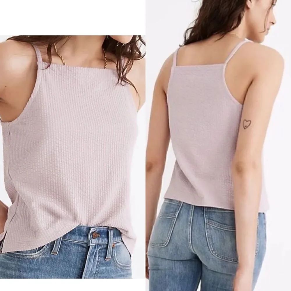 Madewell NWT Seersucker Apron Tank Top In Classic Lilac Size S